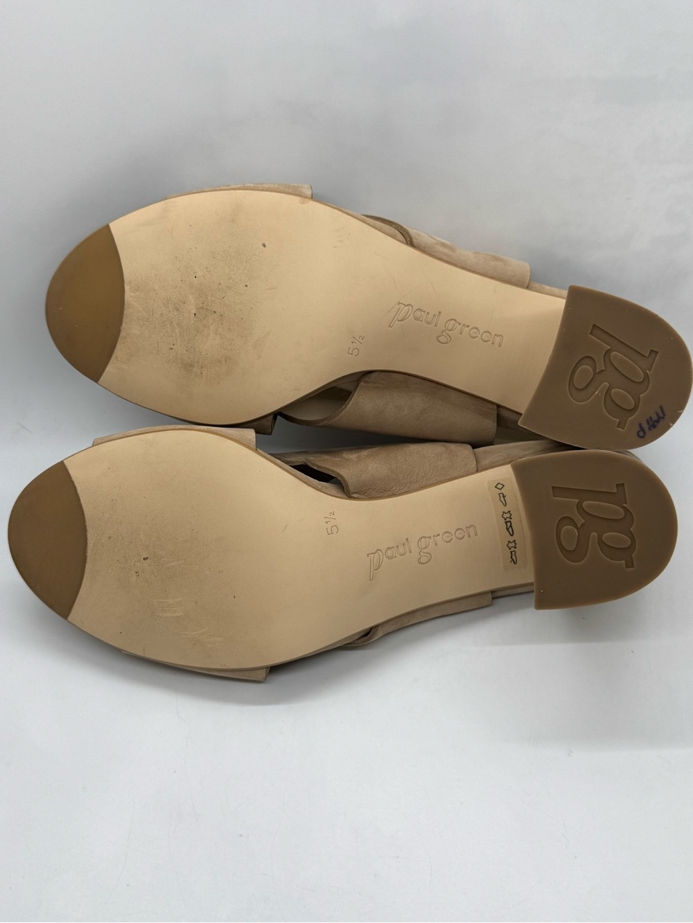 Paul Green Suede Slingback Sandals Size UK 5.5 US 8 Block Heel Comfort - Picture 9 of 12